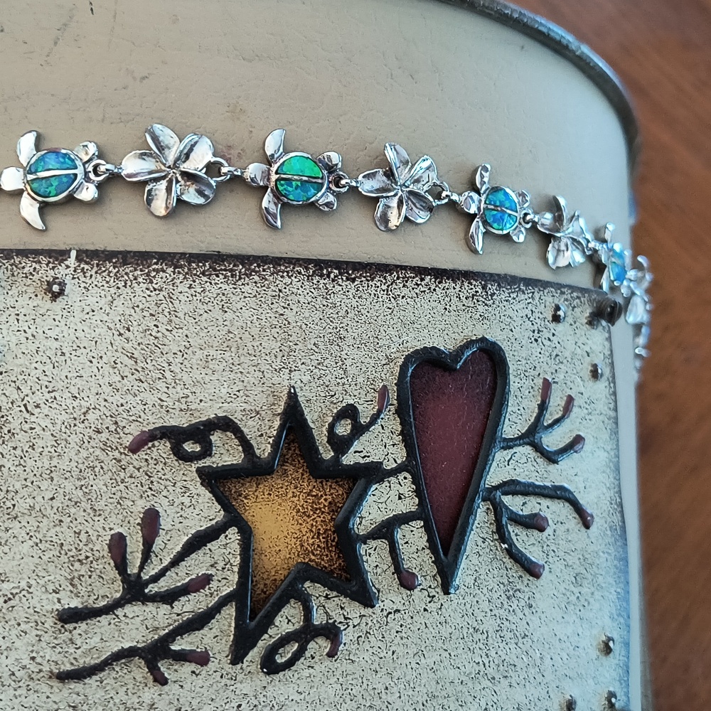 Sterling Silver Turtle shell Braclet